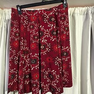 LuLaRoe A-Line Skirt in Red Floral